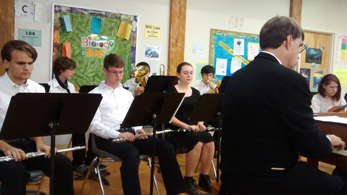 Hawbridge student musicians performing together.
