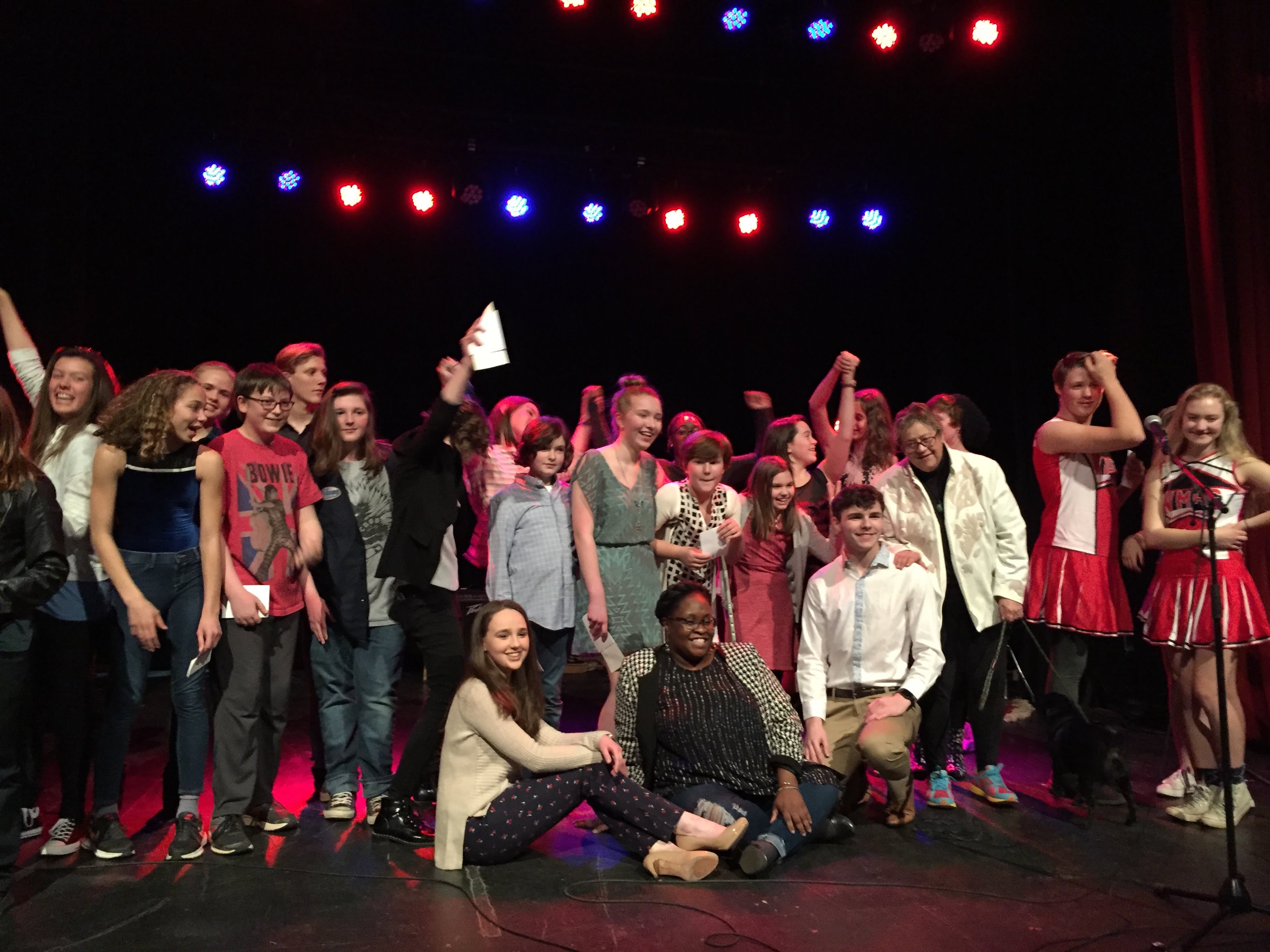 HHawbridge students performing together on stage.
