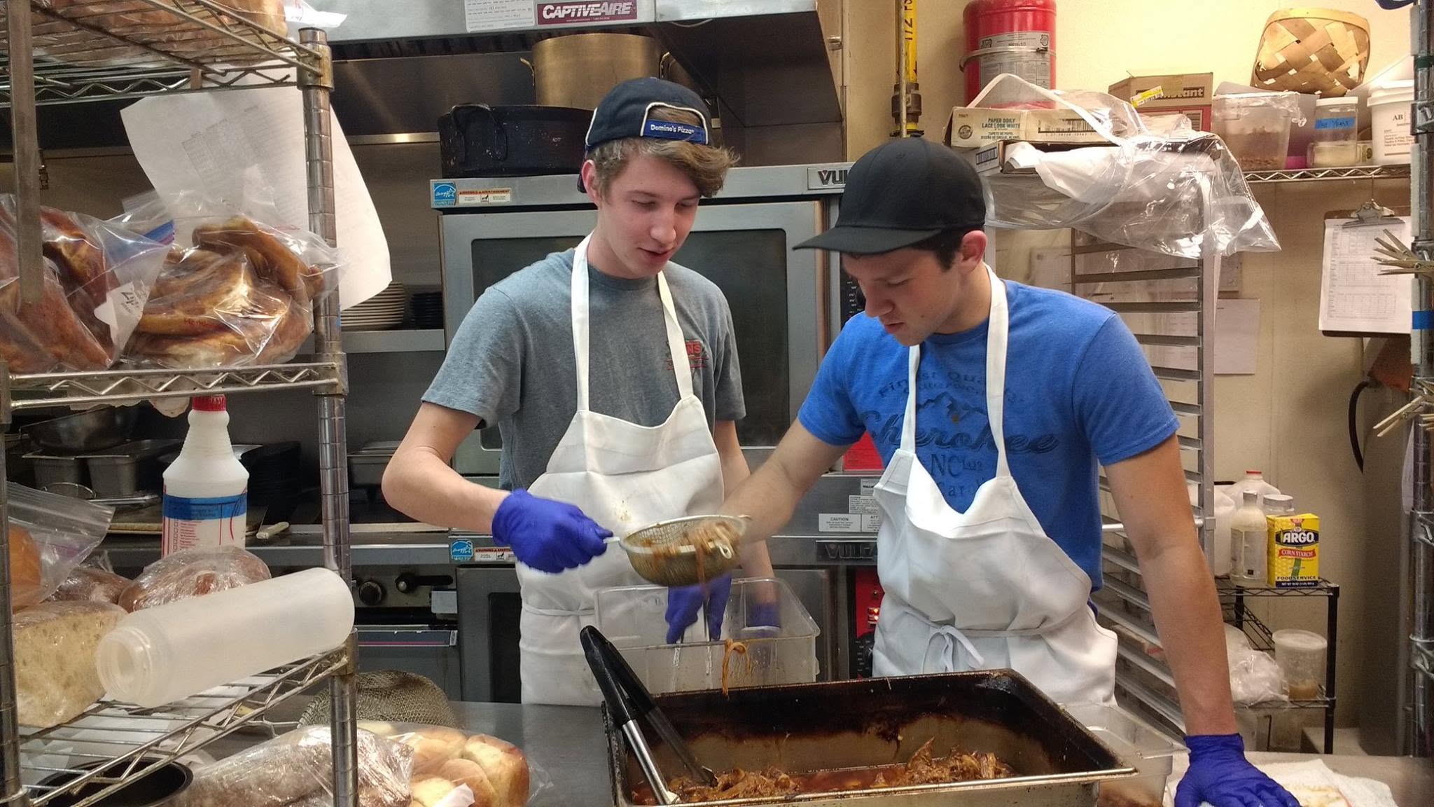A Hawbridge student participating in a community internship experience.